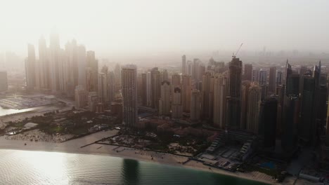 dubai skyline aerial view