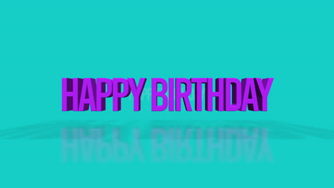texto de feliz cumpleaños rodante en degradado azul