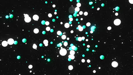 abstract space explosion with glowing circles