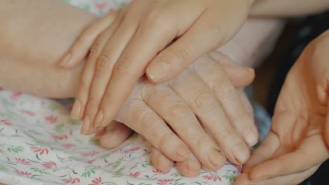 old and young hands