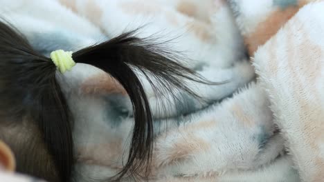 a peaceful moment captures a baby resting comfortably a cozy blanket showcasing tranquility and warmth
