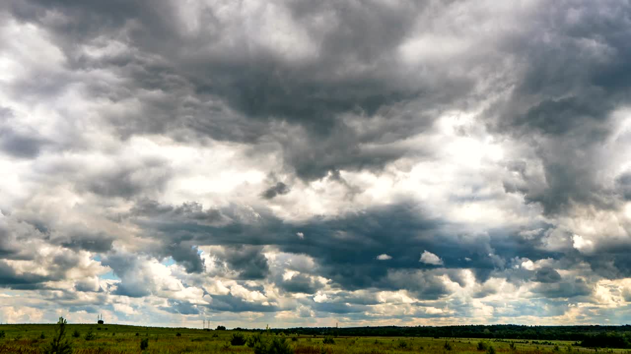 el lapso de tiempo nublado el cúmulo de nubes las olas del lapso del tiempo, el bucle de video