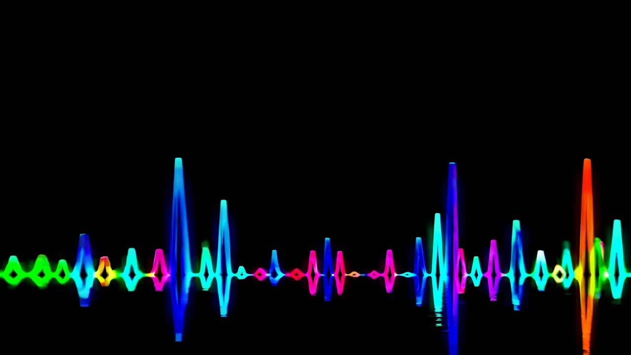 추상적인 다채로운 네온 광파