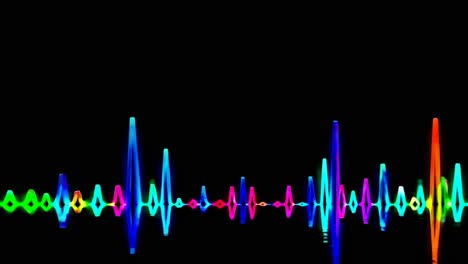 abstract colorful neon light waves