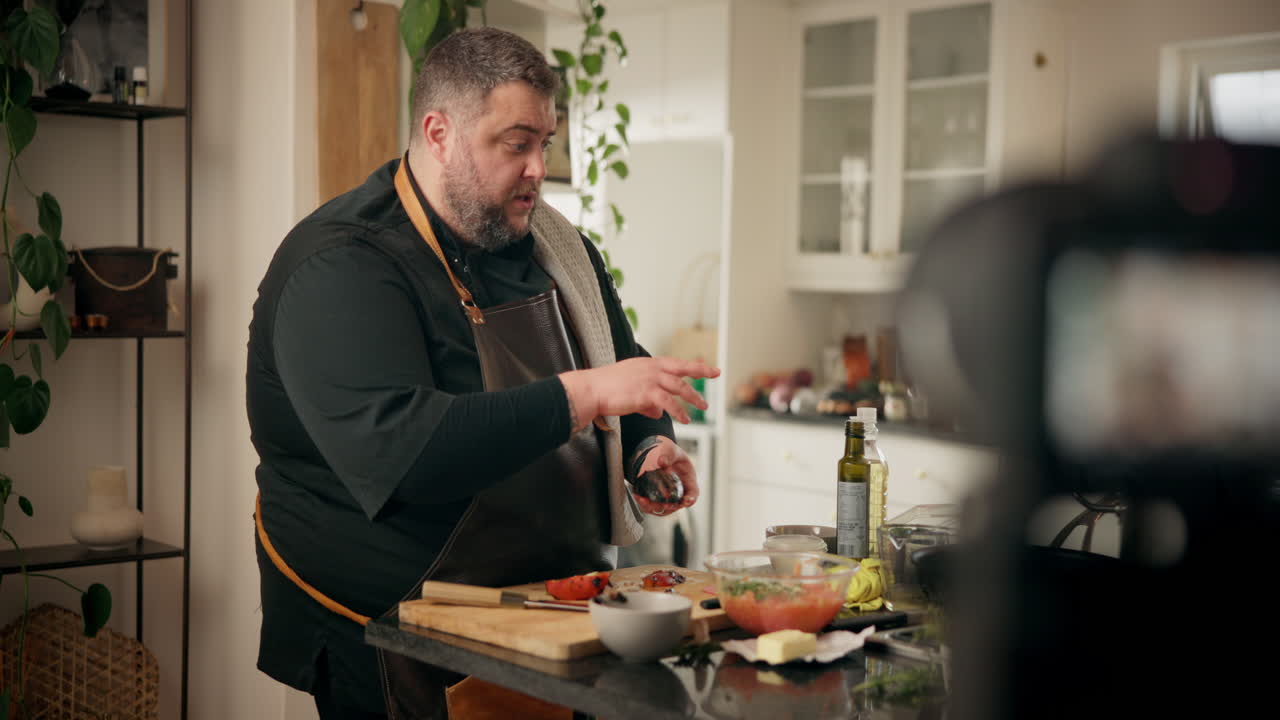 demostración de cocina del chef