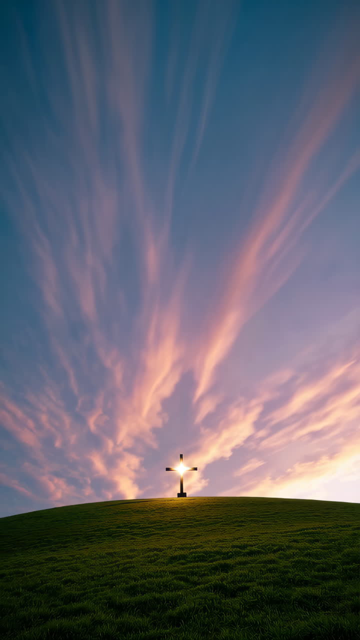 Cross on a Hill at Sunrise/Sunset