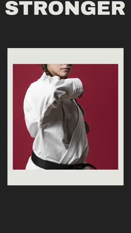 woman's martial arts training