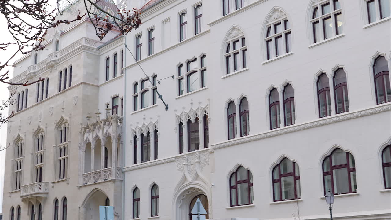 Architecture buildings in district of Buda, Budapest