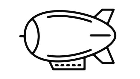 línea de zeppelin gráfico de movimiento