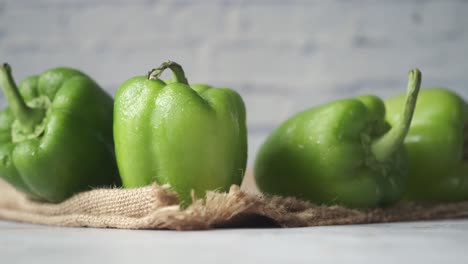 fresh green bell peppers