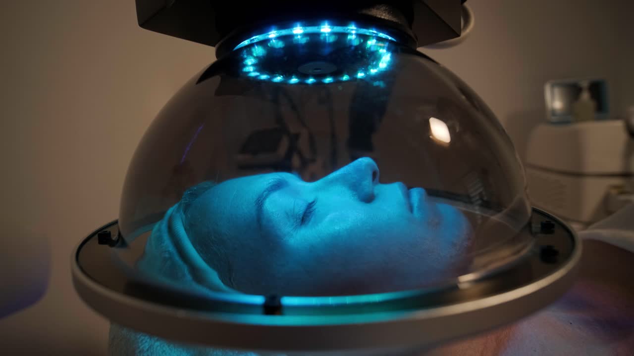 현대 화장품 클리닉에서 led 빛 얼굴 치료