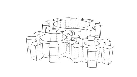 gear wheels rotating. seamless loop