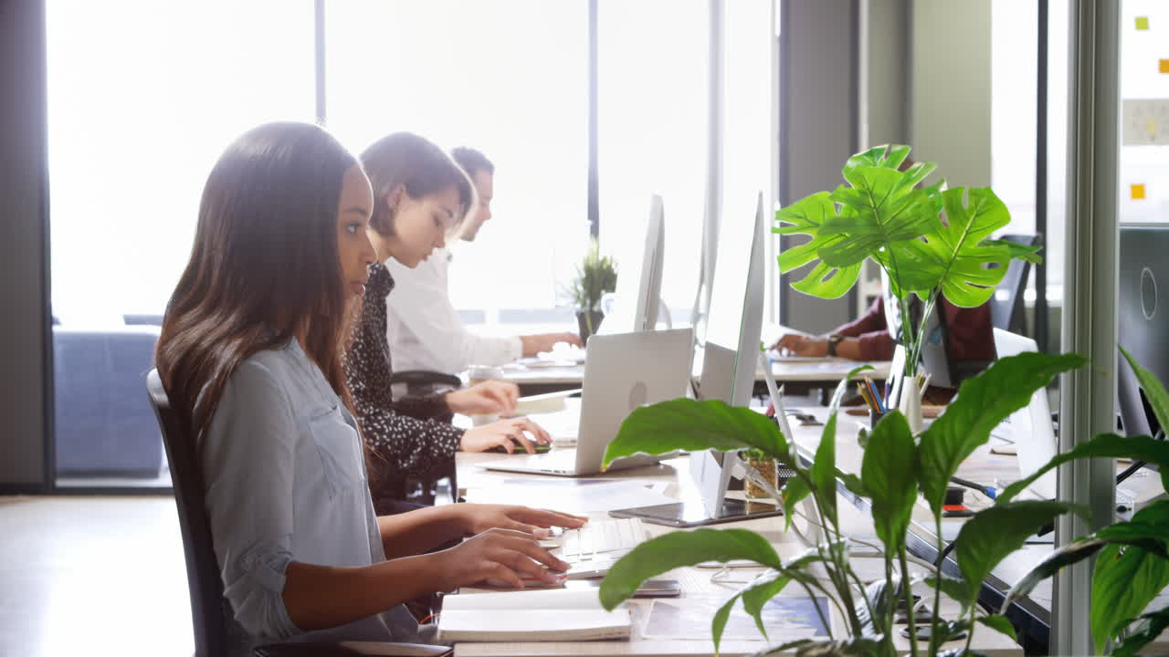 colegas de negocios que trabajan en el escritorio 4k