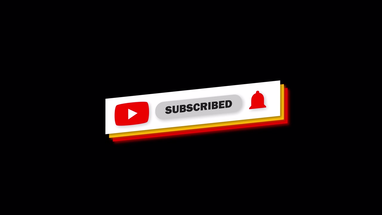 Animação de Clique no Botão de Inscrição do YouTube e Toque do Sino de Notificação
