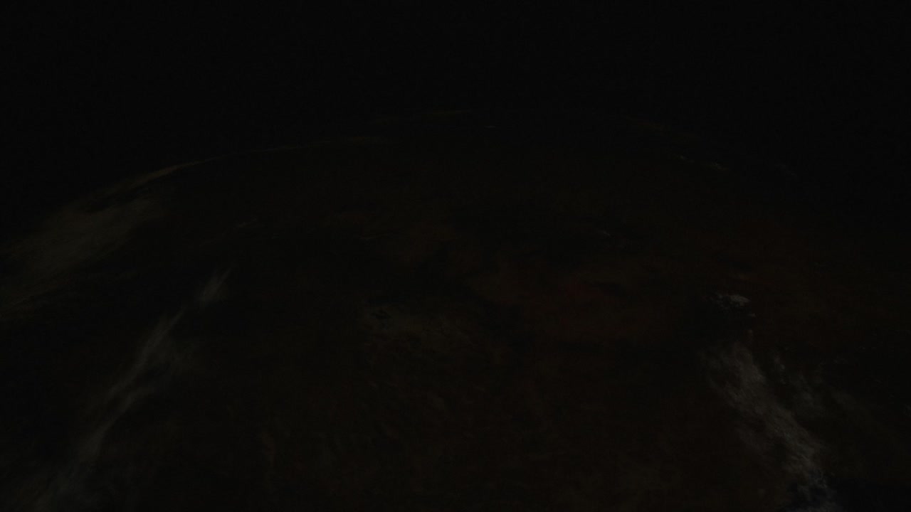 временный промежуток земли по мере прохождения дней и ночей, как видно с высоты на орбите