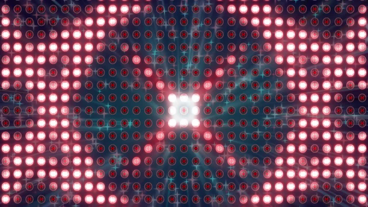 불빛 비 위의 네온 패턴의 애니메이션이 원활한 루프로 움직입니다.