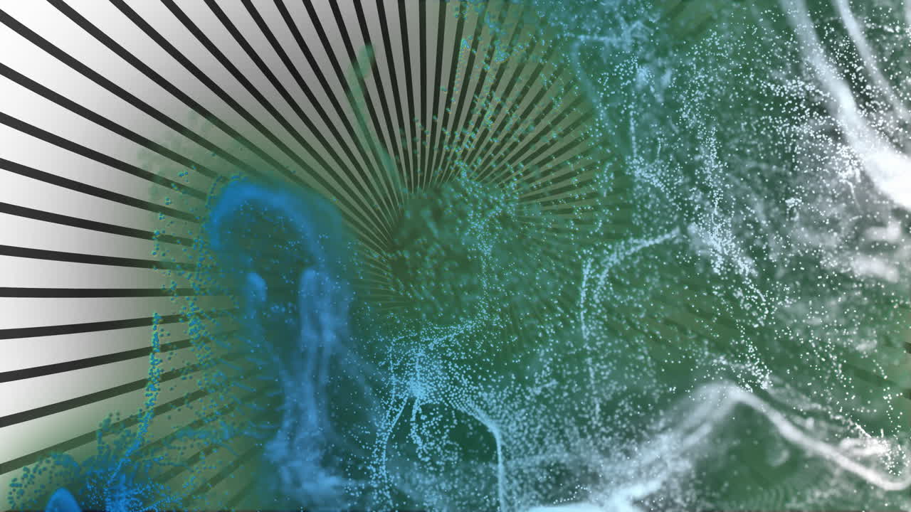 animación de senderos de luz brillante que se mueven sobre un fondo a rayas