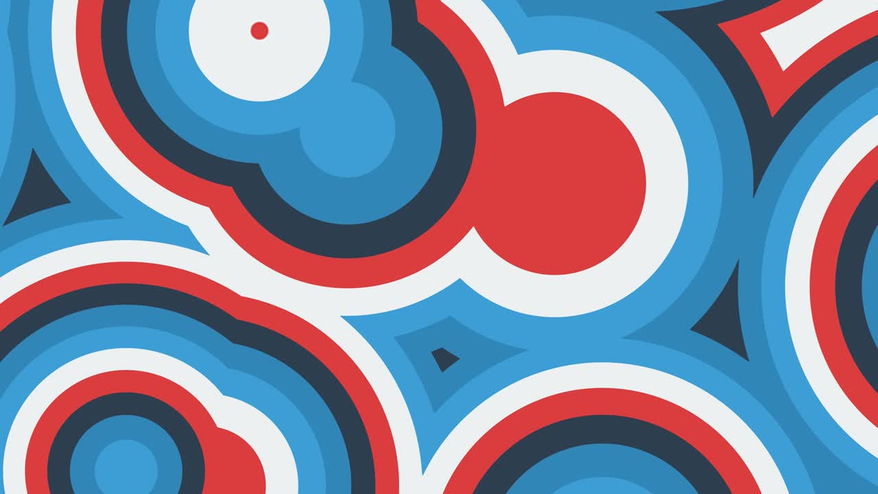 animación abstracta de coloridas formas redondas, azules y blancas en movimiento. fondo animado de bucle sin costuras, papel tapiz.