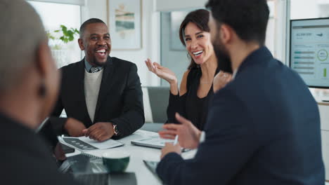 successful business meeting with handshake and teamwork