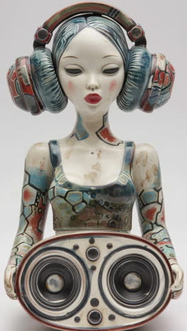 porcelain-female-statue-dolls-with-audio-speakers-and-headphones-made-with-AI