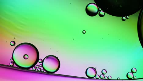 colorful artistic of oil drop floating on the water. abstract bubble backgrou