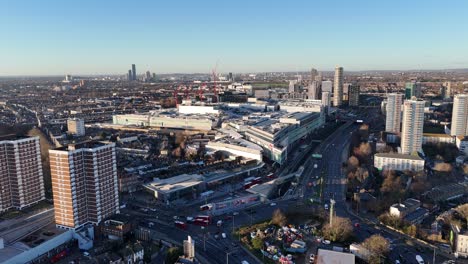Westfield shopping centre Sheppards Bush London drone,aerial
