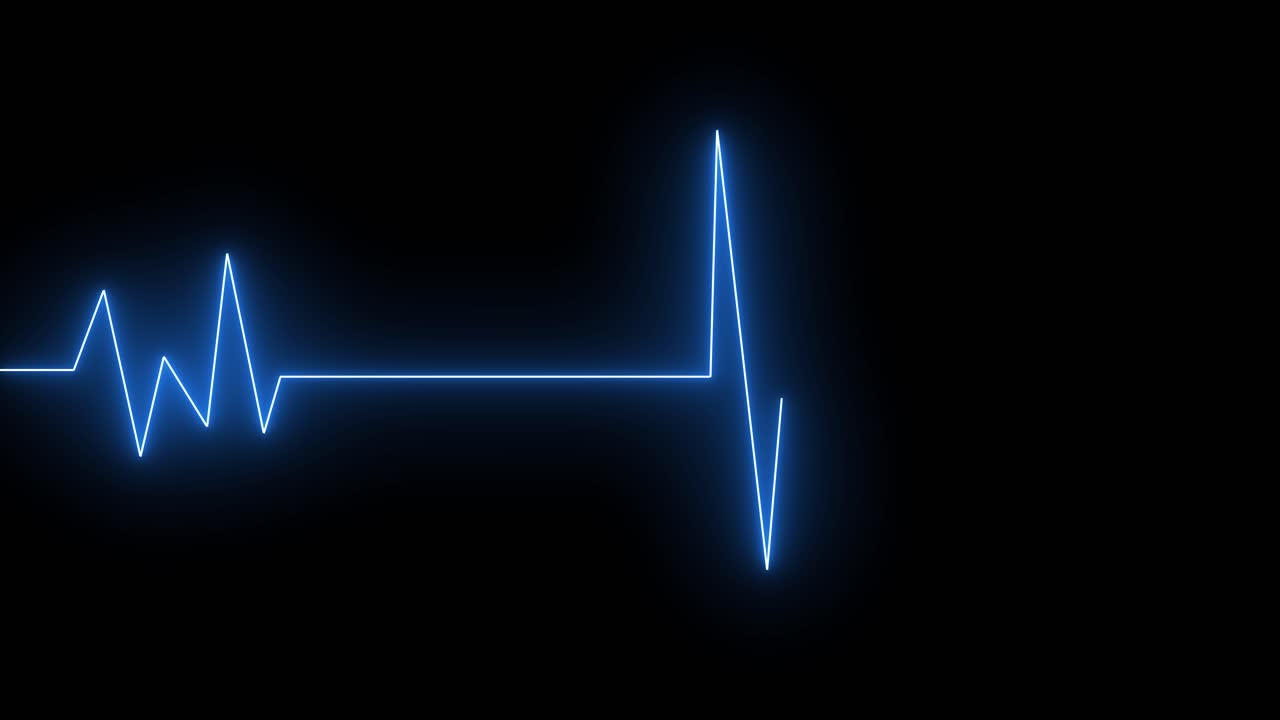 빛나는 네온 블루 주파수 라인 차트