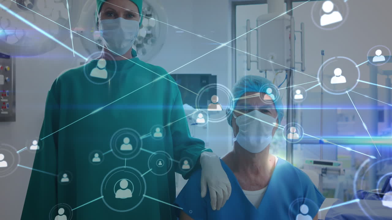 백인 여성과 남성 외과 의사 간의 연결 네트워크의 활성화