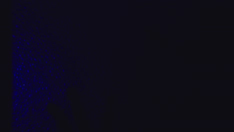 chilling possessed man creeps on glass in the dark under eerie lighting