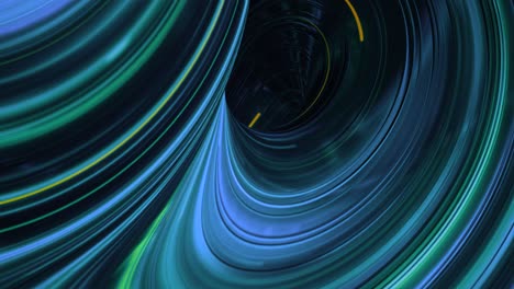 abstract swirling tunnel of teal and green colors