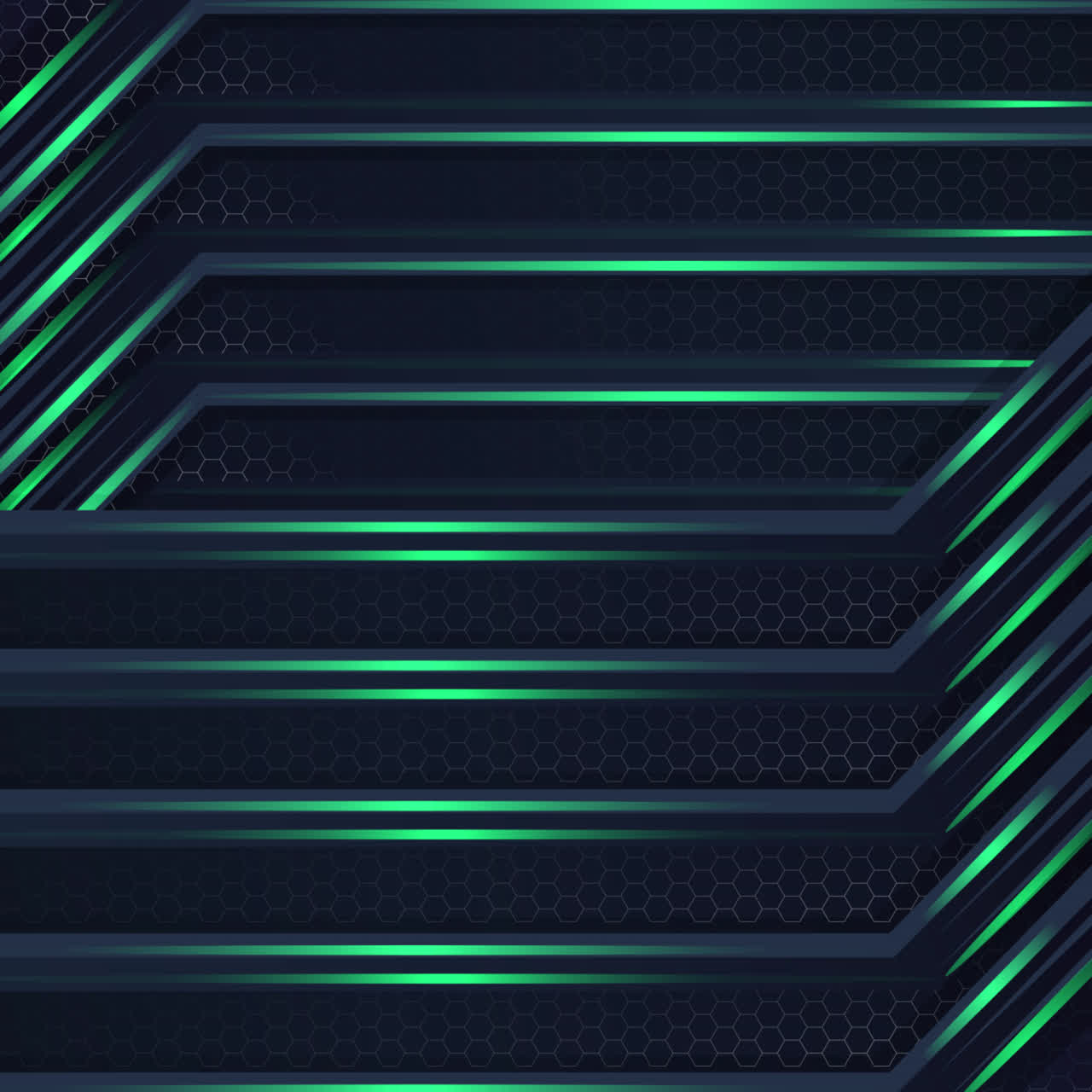 Dark Futuristic Technology Background with Neon Green Lines