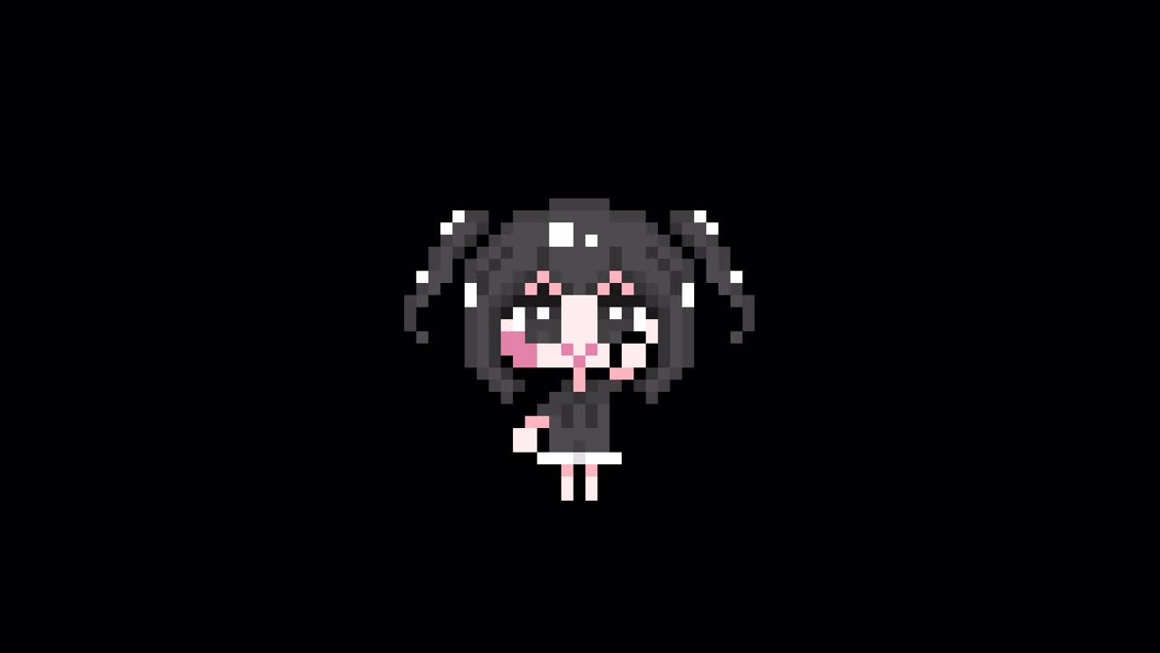 Pixel girl 03 Raising hand Looping animation. 1080p (6).mov