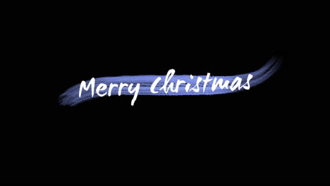 Frohe-Weihnachten-Mit-Blauem-Pinsel-Auf-Schwarzem-Hintergrund