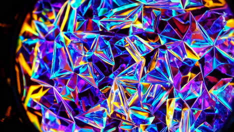vibrant abstract crystal facets with neon colors