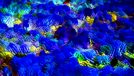 Abstract CGI motion graphics and animated background with blocks