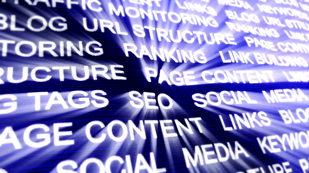 SEO Keywords Texts Animation, Loop