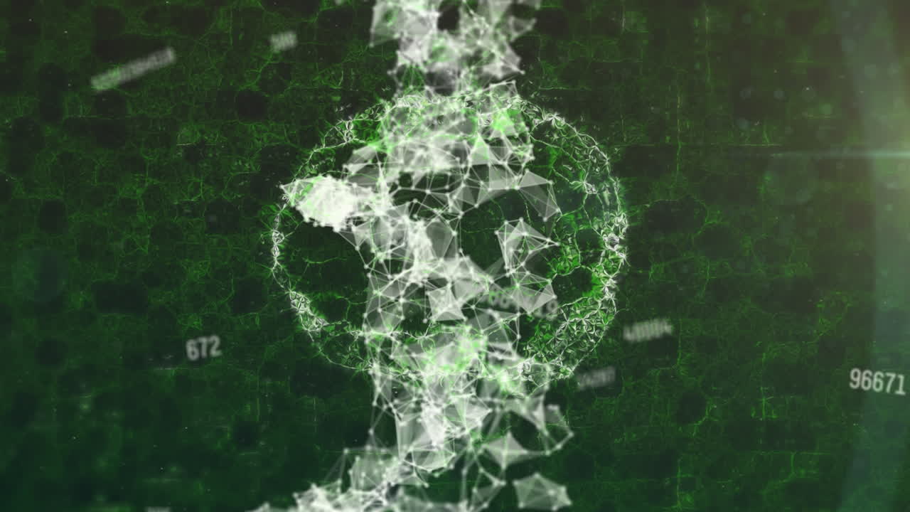 검은 바탕에 뇌와 모양의 애니메이션