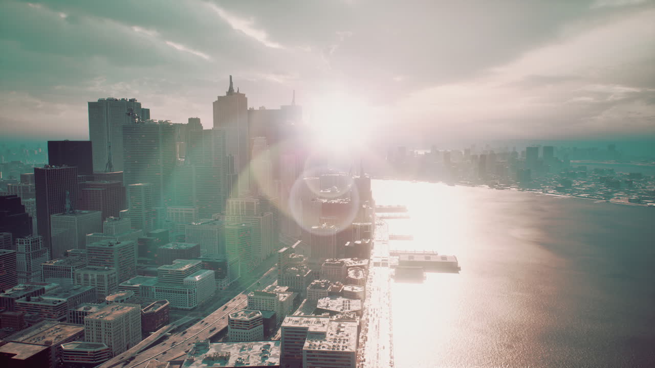 해질녘의 도시 스카이라인