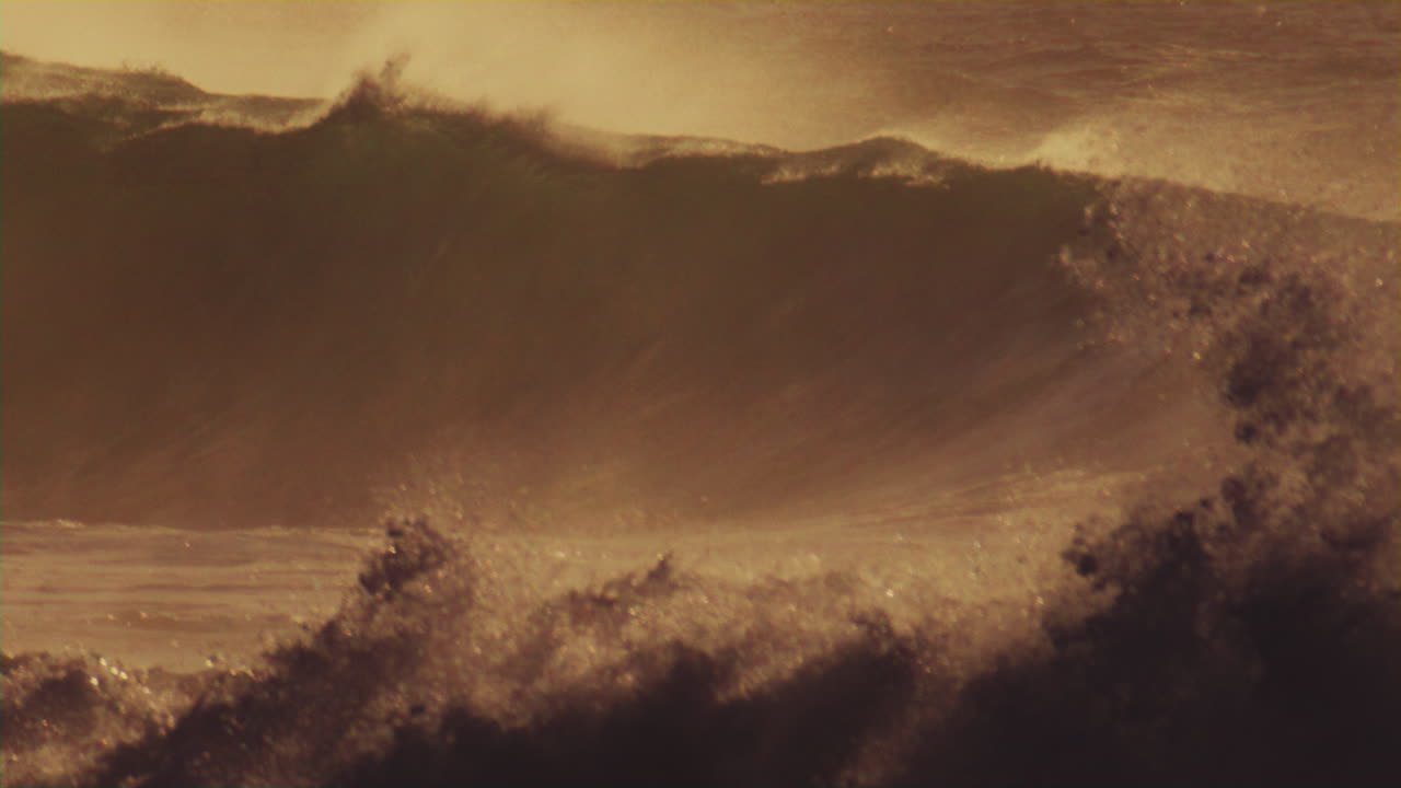 Giant Waves Crashing on the Shore