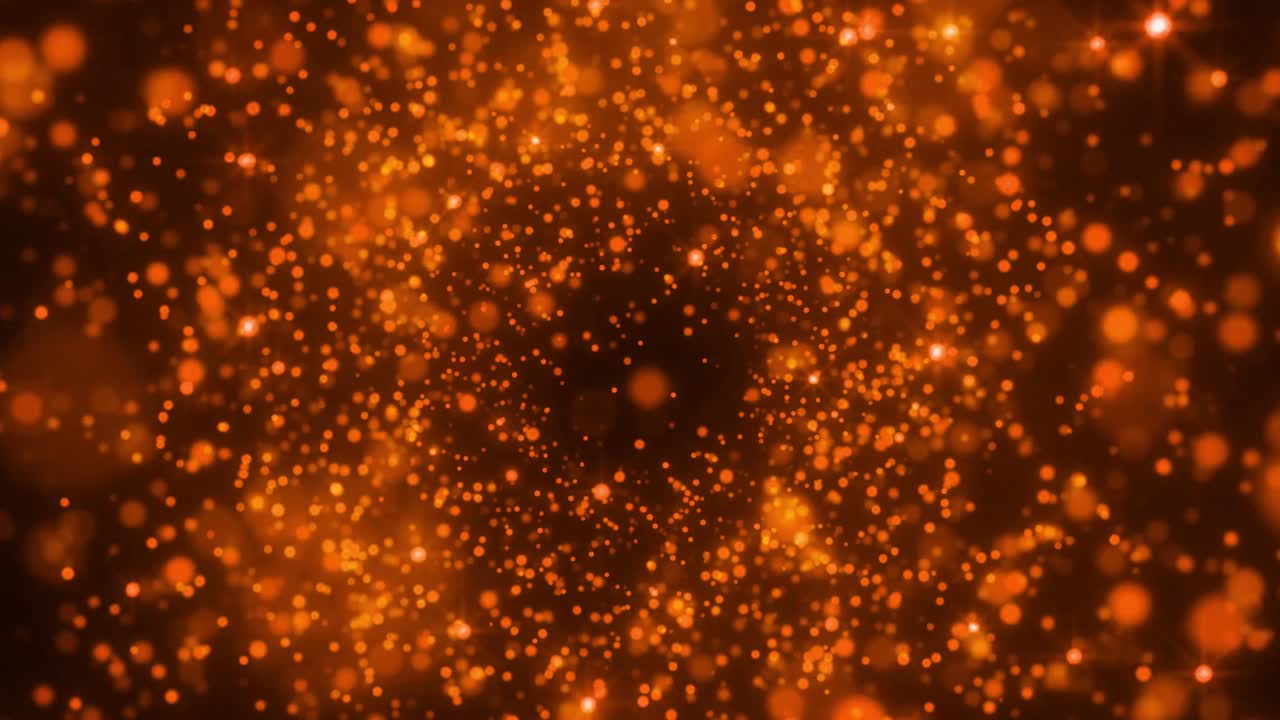 partículas de luz que brillan radialmente