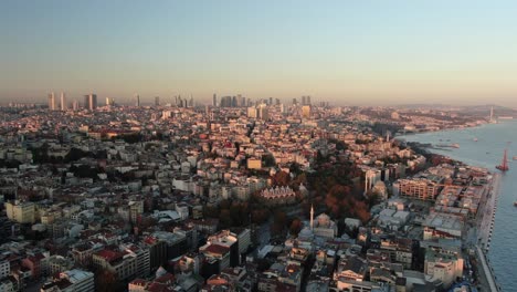 aerial view of istanbul city.