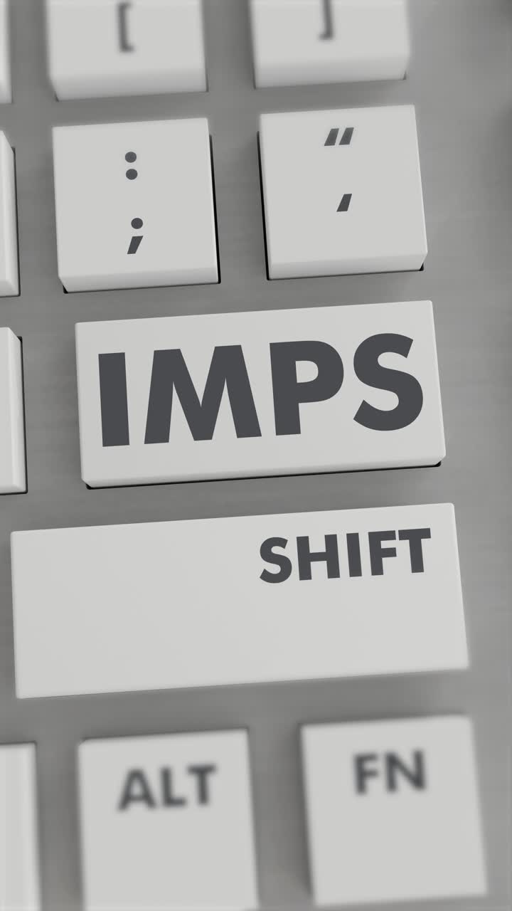 imps presionando el botón en el teclado vídeo vertical