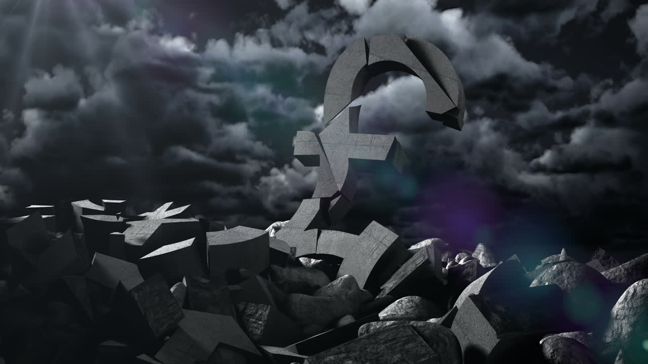 폭풍우 구름에 대한 파운드 기호