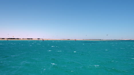 Watersports-Activity-With-Tourists-Enjoying-The-Summer-In-Hurghada,-Egypt