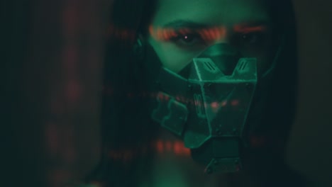 Woman in Futuristic Mask