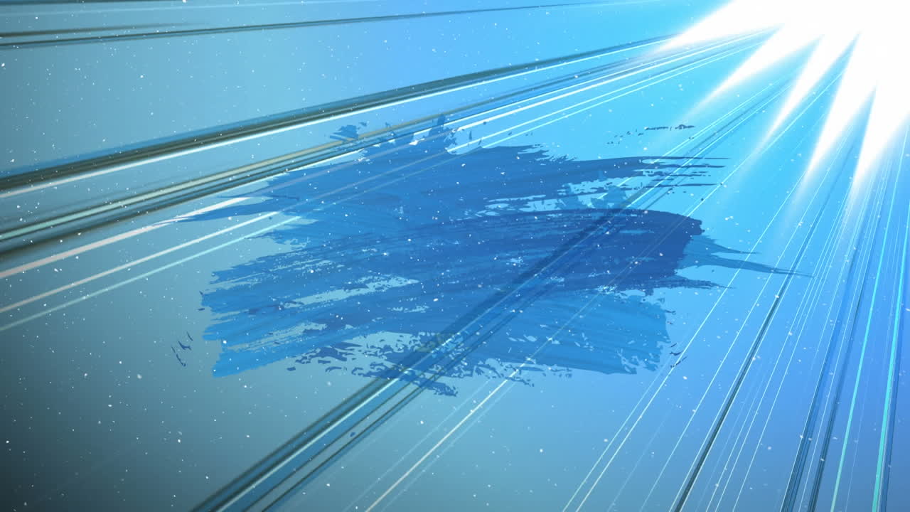 파란색 배경에서 움직이는 파란색 모양의 애니메이션