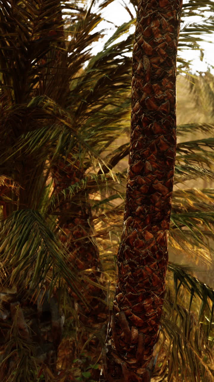 Palm Trees in a Tropical Forest