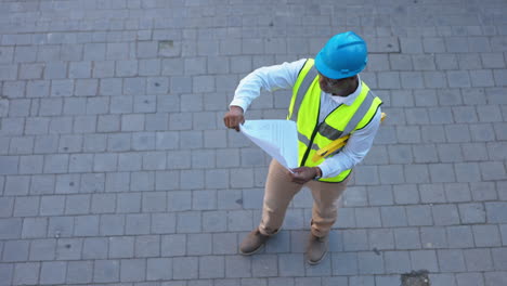 Architecture-black-man,-planning