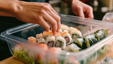a box of sushi