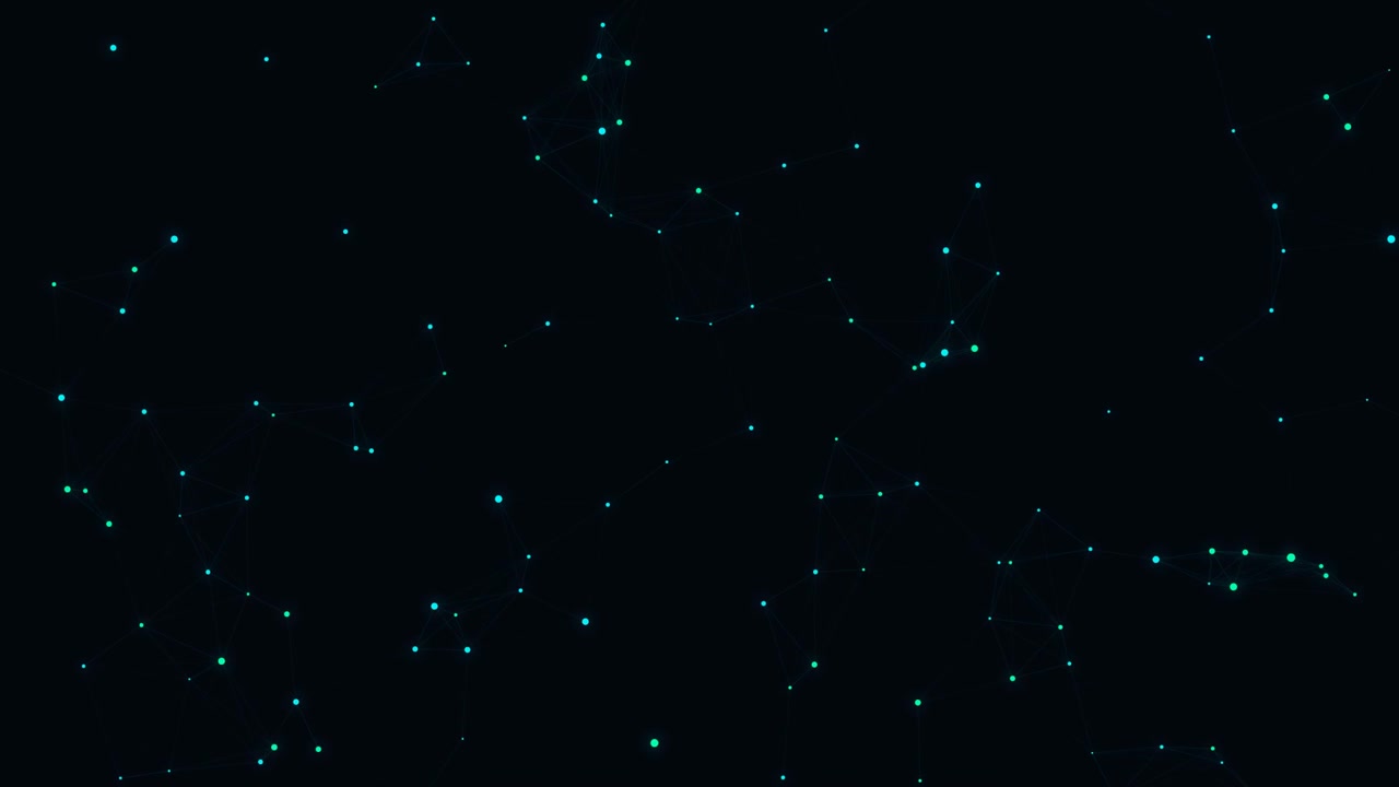 Abstract Digital Network Connection with Glowing Nodes and Lines